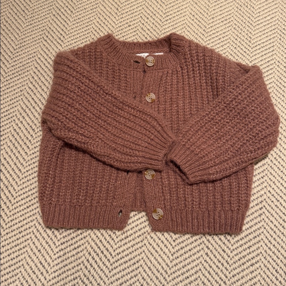 Cozy Brown Knit Cardigan